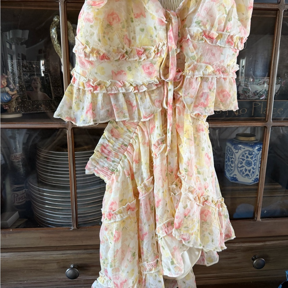 Floral Ruffle two piece skirt outfit - Picture 2 of 6